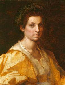 Andrea del Sarto Portrait of a woman in yellow oil painting picture